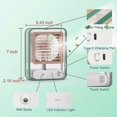 thumbnail image 2 of Small Desk Fan with Mist Spray,LED Night Light,Electric Battery Operated Water Misting Fan,USB Rechargeable Portable Quiet Mini Desktop Table Cooling, 2 of 5