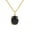 black zircon, variant on Birthstone Necklace for Women Oval Gem Pendant Necklace 3A Cubic Zirconia Stainless Steel 18k Gold Plated 18 Inches Chain