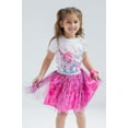 thumbnail image 2 of Marvel Spider-Man Toddler Girls T-Shirt Tulle Mesh Skirt and Scrunchie 3 Piece Outfit Set White / Pink 3T, 2 of 5