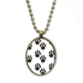thumbnail image 1 of Collier Empreinte de Patte Mignonne Animal Vintage Chaîne Pendentif Collection de Bijoux, 1 of 3