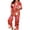 Orange, variant on ZHOGXU Womens Halloween Pajama Sets Ghost & Pumpkin Print Notch Collar Long Sleeve Button Top Matching Long Pants 2PCS Pjs Summer Fashion Sleepwear,Light Blue,L