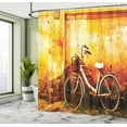 thumbnail image 5 of Ambesonne Retro Shower Curtain, Bike Rusty Cracked Wall, 69"Wx84"L, Sepia, 5 of 5