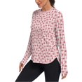 thumbnail image 2 of FORMRS Womens Long Sleeve Shirts UPF 50+ Sun Protection Quick Dry Fishing Hiking Tops, Size S-2XL, Strawberry Plaid Pattern, 2 of 8