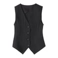 thumbnail image 6 of Women Lightweight Vest Tank Top Summer Slim Fit Sleeveless Lapel Layered No Print Casual Wear, 6 of 6