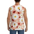thumbnail image 4 of Pofeuu Daisy and Ladybug Print Men's Muscle T-Shirt, Sleeveless, Muscle Tank, Classic Muscle Tee Top For Men Casual Sleeveless Muscle T-Shirt Trendy Clothes-X-Large, 4 of 7