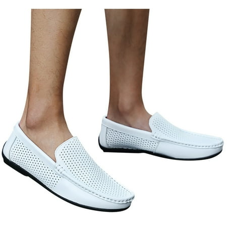 

Puawkoer Shoes Fashion Breathable Men s Leather Hollow Shoes Cool Hole Summer Men s Men s leather shoes