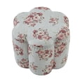 thumbnail image 3 of Jamil Ottoman Manor Floral Linen 24.5L x 24.5W x 18.5H Upholstered Nailhead Trim, 3 of 7