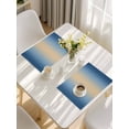 thumbnail image 5 of Navy Blue Ombre Placemats Set of 8, Modern Yellow Gradient Farmhouse Art Placemats for Dining Table, Place Mats for Kitchen Tabletop, Waterproof Wipeable Dining Table Mats Set, 5 of 9