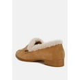 thumbnail image 3 of Allie Fur Trim Genuine Suede Loafers, 3 of 10