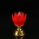 thumbnail image 1 of Dekaim-Lámpara LED De Loto, Diseño De Mecha De Vela Simulada, Luz Suave, Luz De Flor De Loto, Decoración De Lámpara De Buda(Rojo), 1 of 5