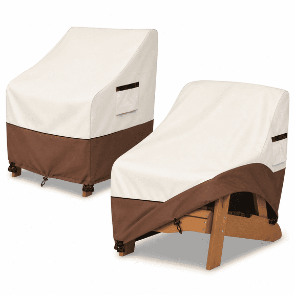 Adirondack Chair Covers 2 Pack Beige Outdoor Furniture Protection