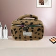 thumbnail image 5 of Unique Bargains 1 Pc Leopard Pattern Drawstring Makeup Bag for Vacation Business Travel Plush Gray, 5 of 6