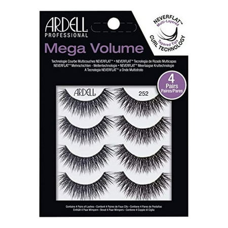 Ardell False Eyelashes Mega Volume 252  1 pack (4 pairs per pack)