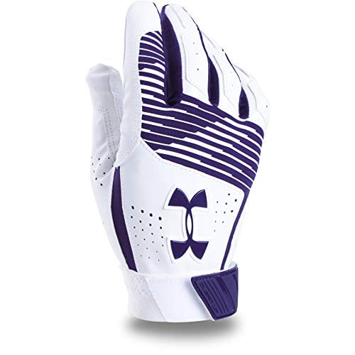 purple and white baseball batting gloves