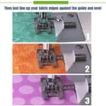 thumbnail image 4 of Pie para coser líneas rectas, incluye regla con guía ajustable para fijar el margen de costura, color plateado, plateado, 4 of 5