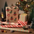 thumbnail image 3 of Juego de papel de regalo LAribons Kraft Christmas, 3 rollos, 3 of 7