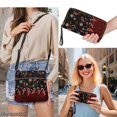 thumbnail image 4 of Yuyamidu Christmas Women Crossbody Purse 2‑Piece Set with Wallet Candy Cane Snowflake PU Leather Daily Bag Adjustable Shoulder Strap, Water Resistant for Christmas Gift, Winter Outings, 4 of 8