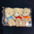 thumbnail image 1 of 3pc/set 13cm Teddy Bear Plush Doll Animal Bear Stuffed Toy Keychain Cute Cartoon Rabbit Plush Key Ring Bag Pendant Children Gift, 1 of 5