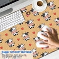 thumbnail image 2 of Long Mouse Pads for Desk,Orange Cow Heart Pattern Desk Mats on Top Of Desks, Desk Mouse Pad Extra Large with 3mm Non-Slip Base and Stitched Edge for Gaming,Office,Work,Home 47.3"x23.6", 2 of 6