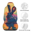 thumbnail image 5 of Honeii Neon Rabbit In Archway Print Car Seat Covers 2 Pieces, Full Set Universal Seat Covers for Cars, Waterproof Auto Seat Protectors, 5 of 7