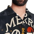 thumbnail image 5 of Christmas Font Men's Short Sleeve Poplin Shirt, Casual Printed Button Down Top for Summer Beach, Spread Collar Unisex Beach Shirt, 5 of 6
