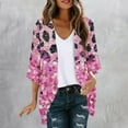thumbnail image 1 of Cárdigan de manga larga para mujer, blusa informal estampada con bolsillo, abrigo tipo cárdigan para mujer, 1 of 5