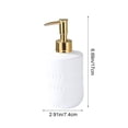 thumbnail image 3 of Dispensador recargable de jabón líquido para manos para baño: botella de vidrio con bomba para gel de ducha, champú, loción y decoración para fregadero de cocina con sello a prueba de fugas y diseño, 3 of 6
