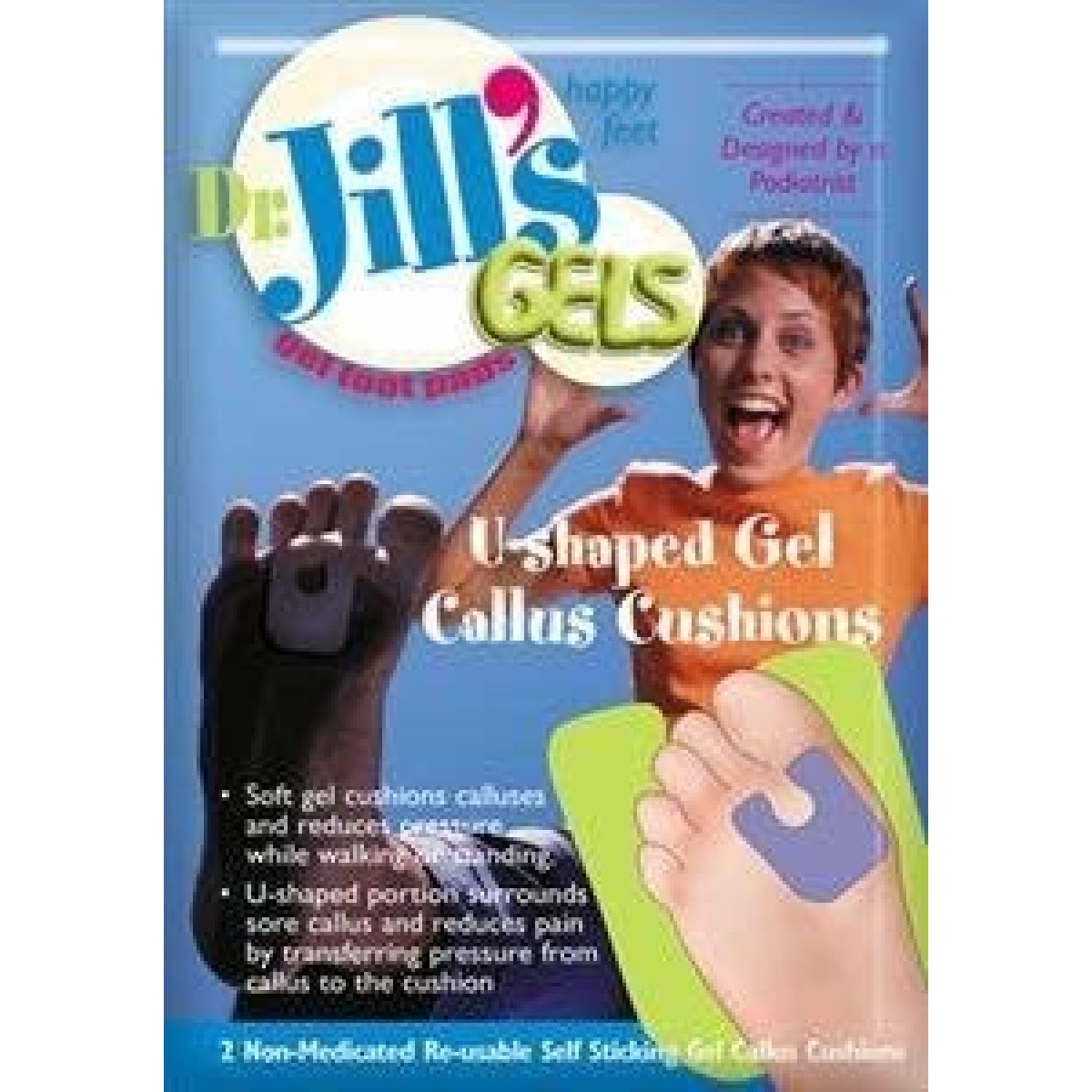 Dr. Jills Gel"U"Shaped Callus Pads (SelfStick & ReUsable)