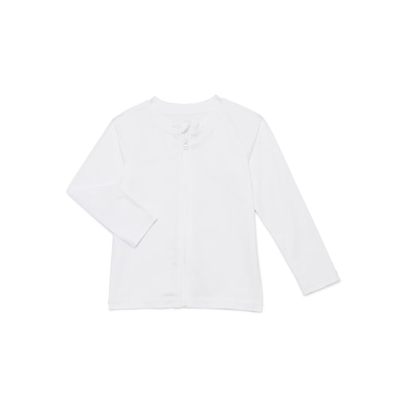 Wonder Nation Baby and Toddler Boys Long Sleeve Zip Rash Guard with UPF50, Sizes 12M-5T