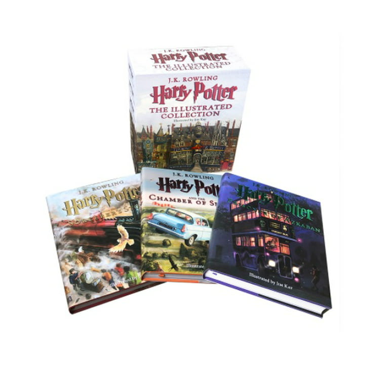 Harry Potter 4 Books Collection Set - Illustrated Editions 1 - 4
