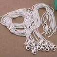 thumbnail image 2 of HOOUN 10PCS wholesale 925 sterling solid silver 1MM snake chain necklace XXDC08-26inches, 2 of 9
