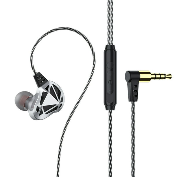 F5 6D Auricular 3.5mm Auriculares deportivos Estéreo Bajo Metal Con cable