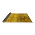 thumbnail image 2 of Ahgly Company Indoor Round Abstract Yellow Modern Area Rugs, 6' Round, 2 of 4