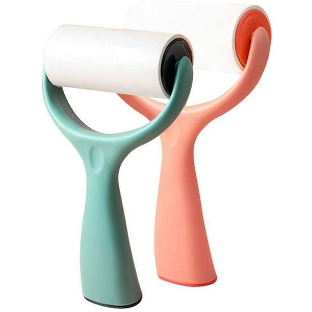 Rodillo adhesivo para pelusas, kit de eliminación de pelo de mascotas para pelo de perros y gatos, pelusa, polvo, muebles, 2 asas + 2 paquetes de recarga (120 hojas) Adepaton HMHZ182