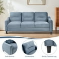 thumbnail image 5 of Mitinya Mid Century Modern Velvet Upholstered 3 Seater Couch, Gray, 5 of 8