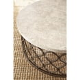 thumbnail image 2 of Steve Silver Co. Roland Round Metal Base Coffee Table with White Stone Top, 2 of 4