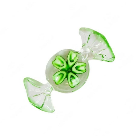 

LHMSGG Candy Ornament Embedded Flowers Pendant Colorful Mini Glass Candy Home Decor for Desktop