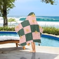 thumbnail image 3 of Yayeee Kids Hooded Towels Toddler Soft Absorbent Beach Bathing Wrap 50" x 23.5", Pink Abstract, 3 of 5