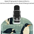 thumbnail image 4 of Square 2Pack PU Leather Penguin Cruise Luggage Tag with Privacy Cover and Name ID Tag for Travel Handbags Backpacks Luggage Tags, 4 of 6
