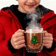 thumbnail image 6 of Christmas Coffee Mugs 14 oz Christmas Glass Cups with Handle Xmas Tree Snowflakes Coffee Cup Sweet Xmas Gifts Drinking Containers for Holiday Party,Clear2, 6 of 6