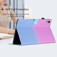 thumbnail image 5 of for iPad 10th Gen 10.9" 2022, Gradient Color PU Leather Folio Stand Magnetic Wallet with Card Pockets [Auto Wake/Sleep] Soft TPU Shockproof Cover for iPad 10th Generation, Purple+Blue, 5 of 11