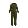 thumbnail image 7 of UTSJKR Women's Onesie Adult Fleece Long Sleeve Pajamas Heavyweight Cute Pjs Comfy One Piece Pajamas Fall Winter Jumpsuit Loungewear Army Green S, 7 of 7