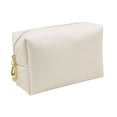 thumbnail image 3 of Bolsa de cosméticos para mujer, de poliuretano, portátil, cuadrada, impermeable, bonita bolsa de viaje para guardar artículos de aseo, 3 of 5