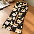 thumbnail image 2 of Landzoo Toddler Girls Pants Cute Cat Print Elastic Waist Summer Breathable Pants Size 1-2 Years Black, 2 of 4