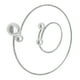 thumbnail image 4 of 2Pcs Conjunto de collar de cadena de mano de perlas Señoras de moda Pulsera de perlas Novia Joyería Cuello Gargantilla Accesorio de vestido de novia (Plata), 4 of 6