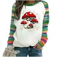 thumbnail image 2 of Sakmal White Women Christmas Sweatshirts Crew Neck Tops Holiday Graphic Sweatshirt for Women, 2 of 5