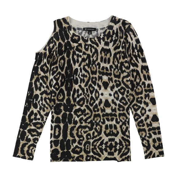 I.N.C Womens Cold Shoulder Pullover Sweater, Black, Large