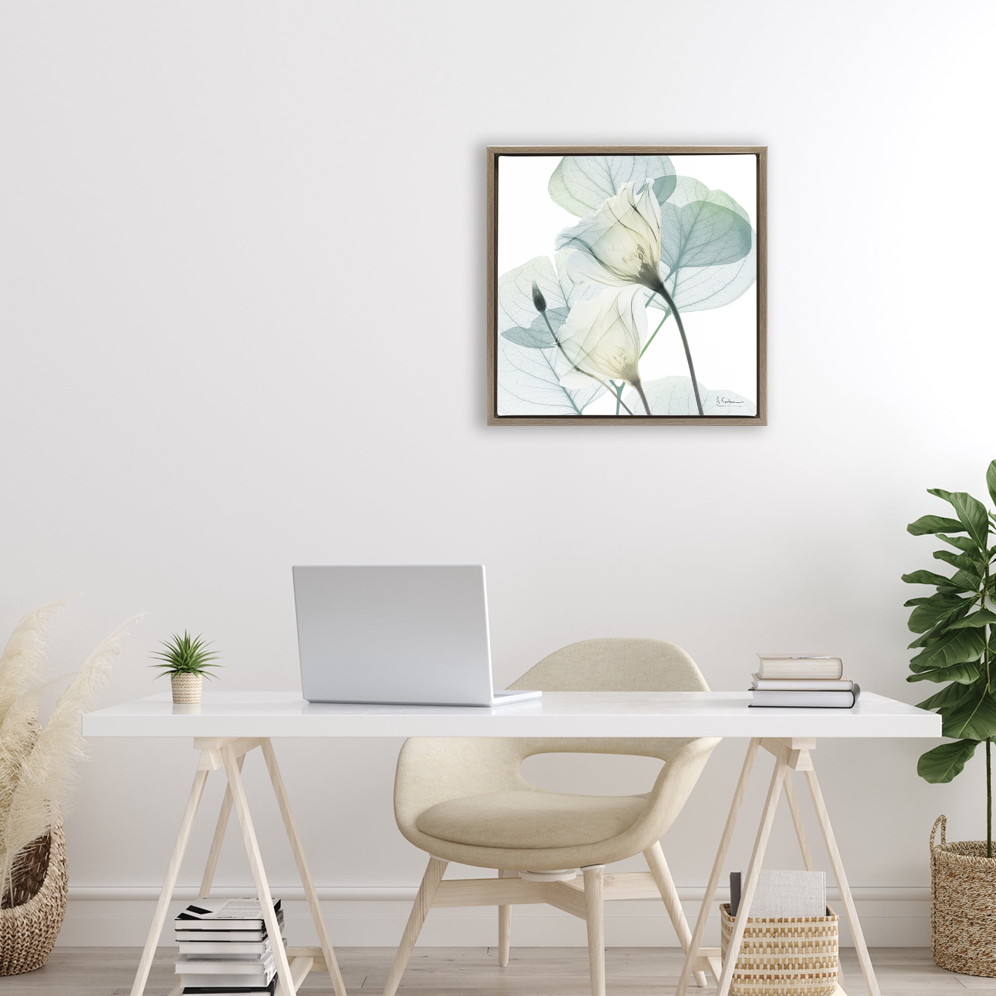 Stupell Industries Divine Fate Petals Brown Framed Floater Canvas Wall Art, design by Albert Koetsier