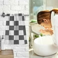 thumbnail image 7 of Yayeee 2 Pack Hand Towels for Bathroom 100% Cotton 16" x 28" Soft Absorbent Kitchen Towel, Black and Gray Plaid Pattern, 7 of 7