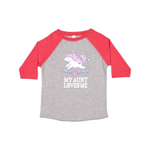 Inktastic My Aunt Loves Me Unicorn Girls Toddler T-Shirt